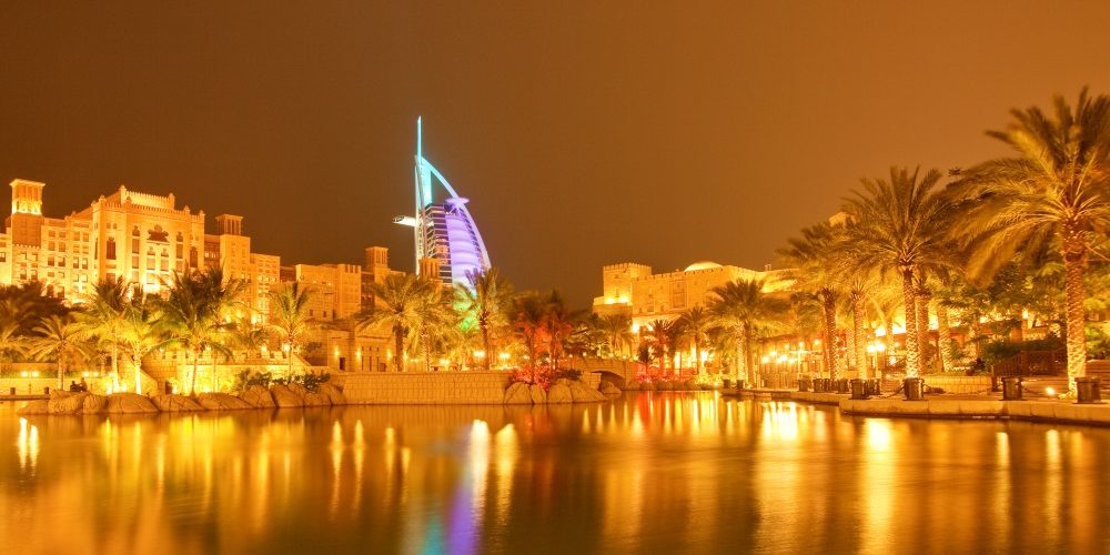 Dubai golden night