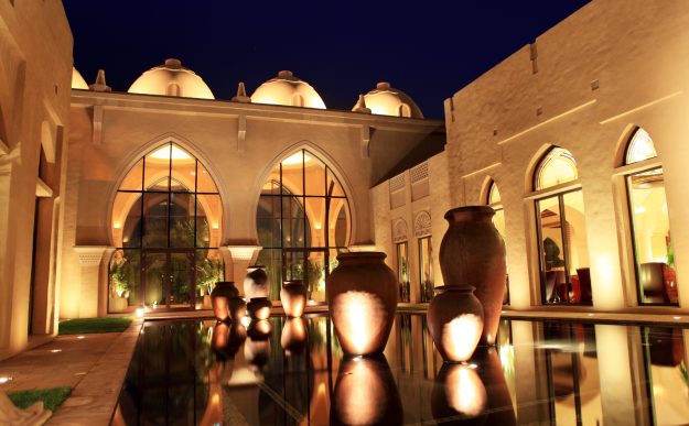 Luxury hotel garden
